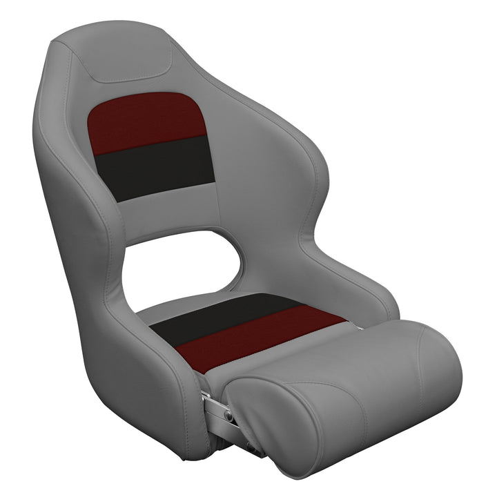 Wise 8WD3315 Deluxe Series Pontoon Bucket Seat w/ Flip Up Bolster Deluxe Pontoon Wise Pontoon Grey • Red • Charcoal 