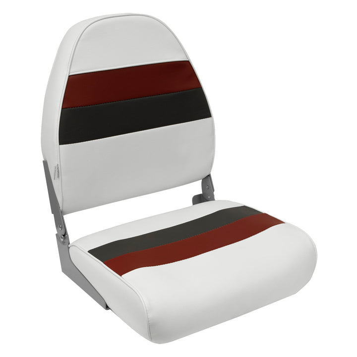Wise 8WD590 Deluxe Series Pontoon High Back Seat Deluxe Pontoon Wise Pontoon White • Red • Charcoal 