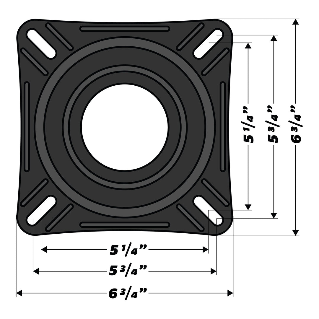 Wise 8WD7SQR 7" Boat Seat Swivel & Quick Release Bracket New for 2023 Wise Hardware 